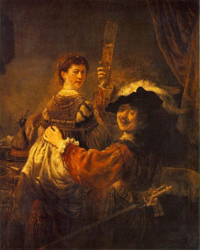  Rembrandt and Saskia in the Scene of the Prodigal Son in the Tavern dh